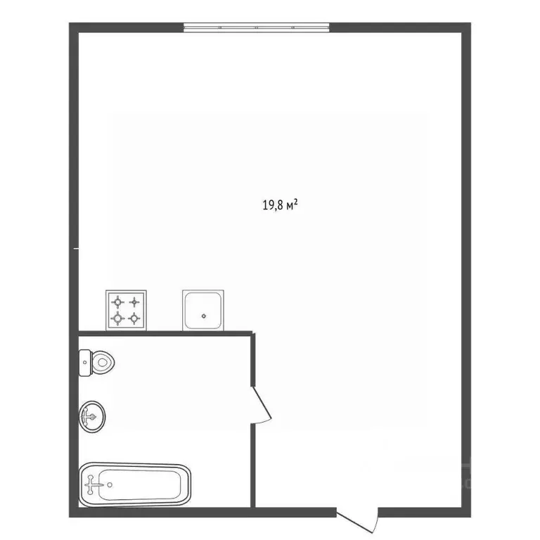 1-к кв. Башкортостан, Уфа ул. Победы, 45 (19.8 м) - Фото 1