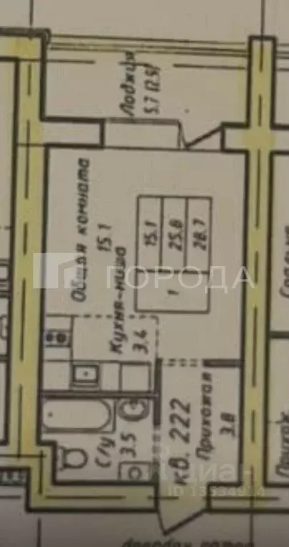 Студия Алтайский край, Барнаул Комсомольский просп., 122Г (28.0 м) - Фото 2