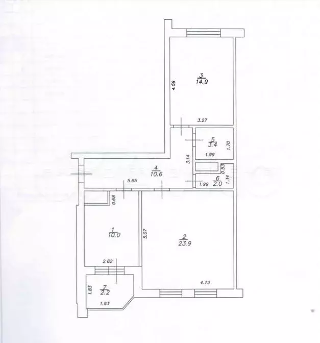 2-к. квартира, 67 м, 5/10 эт. - Фото 0