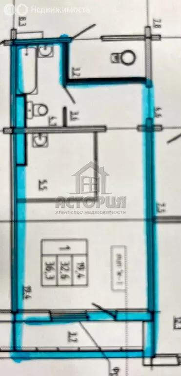 Квартира-студия: Красноярск, улица Спандаряна, 1 (32.6 м) - Фото 1