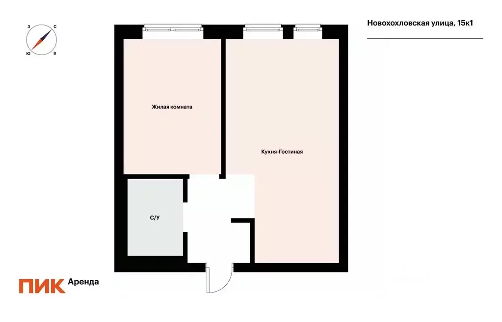 1-к кв. Москва Новохохловская ул., 15к1 (35.7 м) - Фото 1
