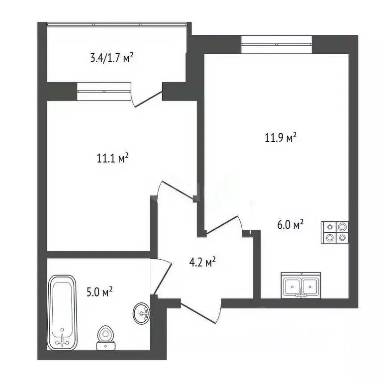 2-к кв. Москва Фестивальная ул., 15К4 (40.0 м) - Фото 1