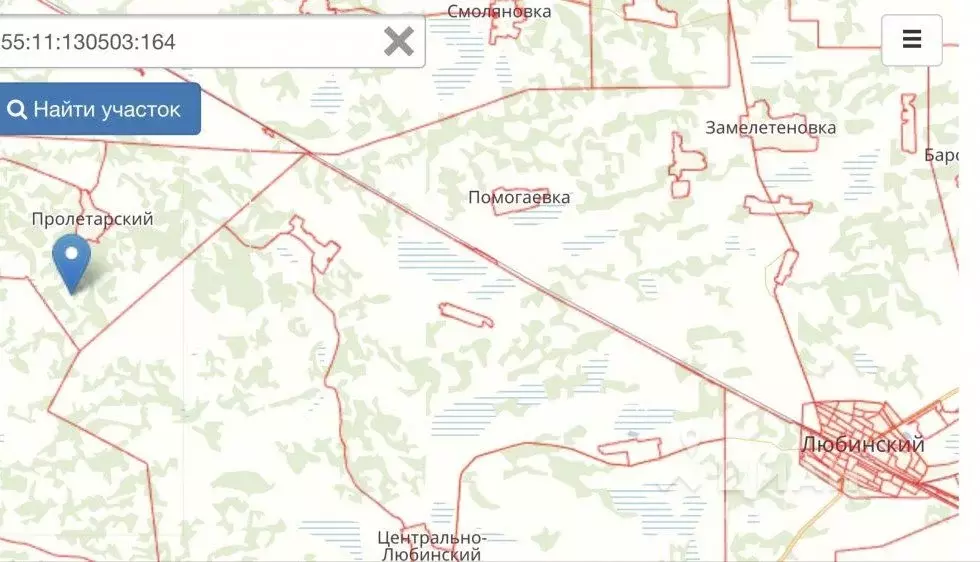 Карта любинского района омской области подробная