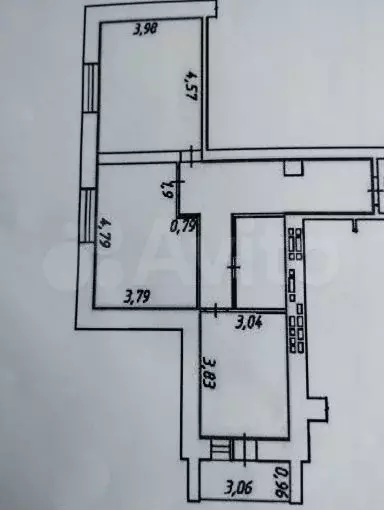 2-к. квартира, 66,6 м, 4/9 эт. - Фото 0