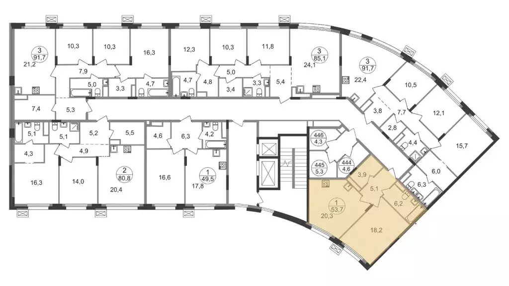 1-к кв. Московская область, Одинцовский городской округ, Заречье пгт ... - Фото 2