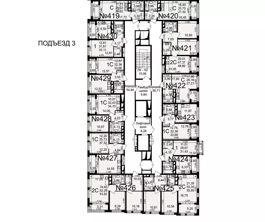 2-к кв. Тульская область, Тула пос. Горелки, Время жилой комплекс ... - Фото 1