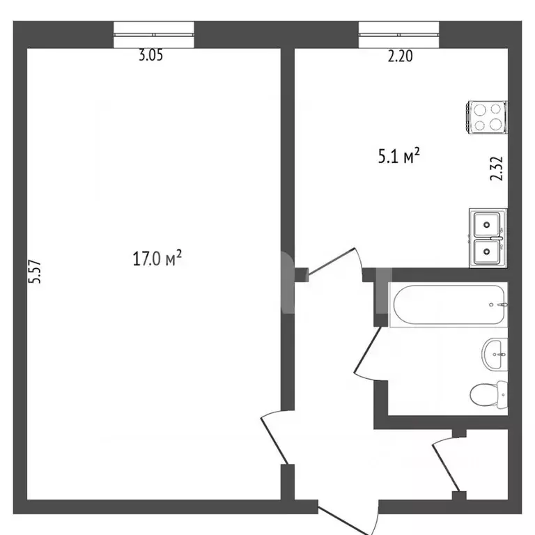 1-к кв. Омская область, Омск Солнечный мкр, ул. 3-я Любинская, 5 (29.4 ... - Фото 1