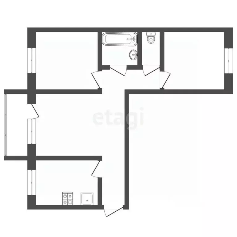 3-к кв. Тамбовская область, Тамбов Студенецкая набережная ул., 11А ... - Фото 2