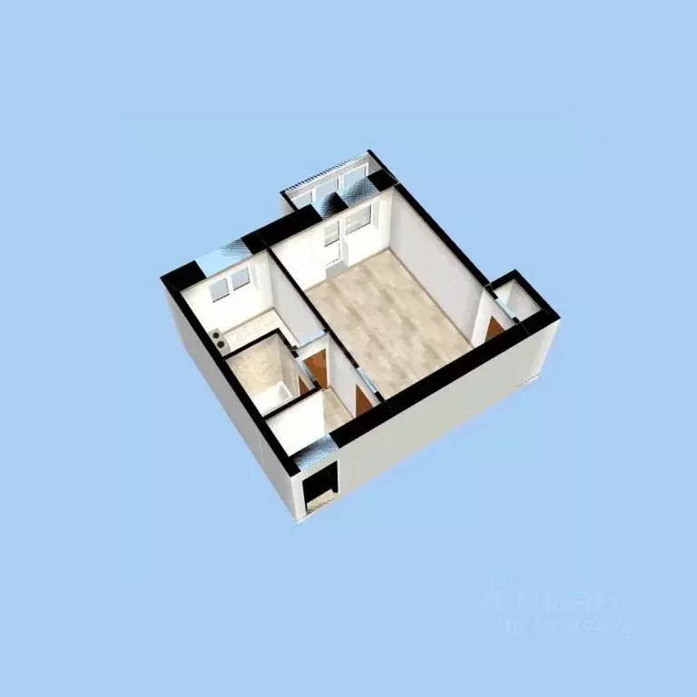 1-к кв. Башкортостан, Уфа Революционная ул., 34 (36.6 м) - Фото 2