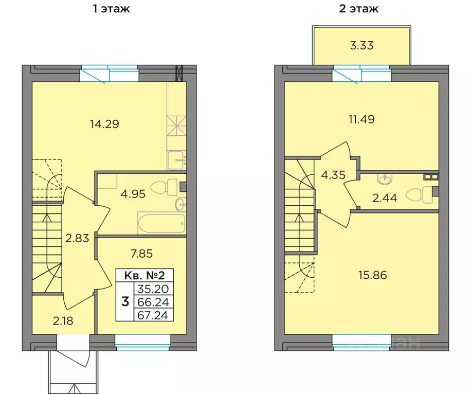 Таунхаус в Ленинградская область, Тосненский район, Федоровское ... - Фото 1