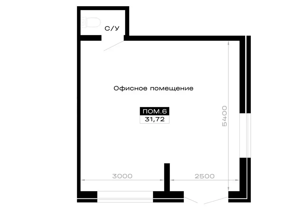 Помещение свободного назначения (31.72 м) - Фото 2