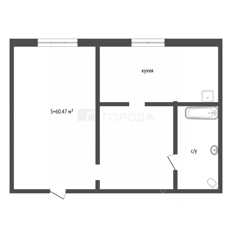 3-к кв. Кемеровская область, Новокузнецк ул. Лазо, 8А (60.4 м) - Фото 2