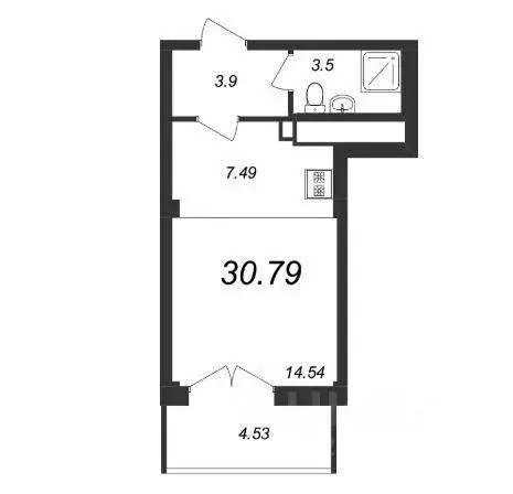 Квартира, студия, 31 м - Фото 1