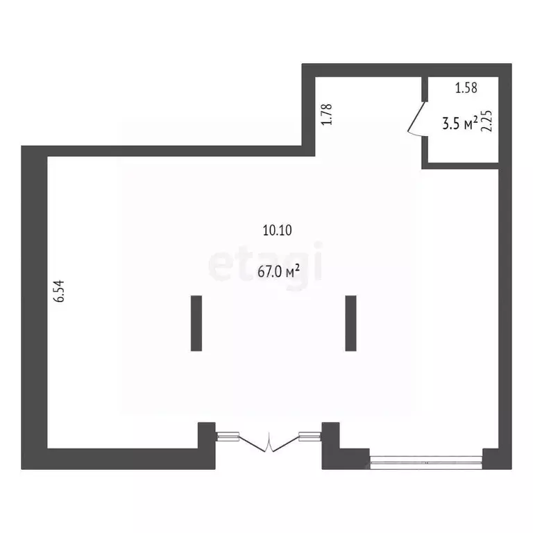 Торговая площадь в Тюменская область, Тюмень ДОК мкр, ул. Воронинская, ... - Фото 2