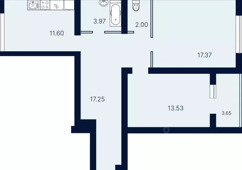 2-к кв. Саратовская область, Саратов Солнечный-2 жилрайон, Сияй-город ... - Фото 0