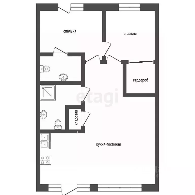 2-к кв. Крым, Ялта муниципальный округ, Отрадное пгт ул. Мориса ... - Фото 2