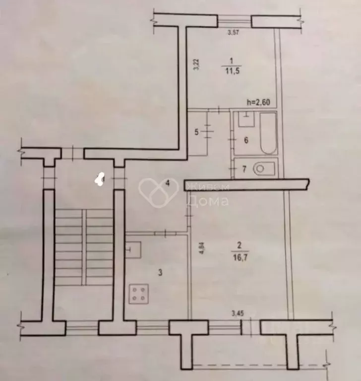 2-к кв. Волгоградская область, Волгоград Зерноградская ул., 3 (50.2 м) - Фото 2