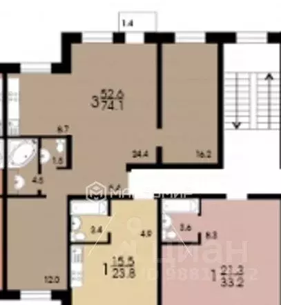 3-к кв. Челябинская область, Челябинский городской округ, пос. ... - Фото 2