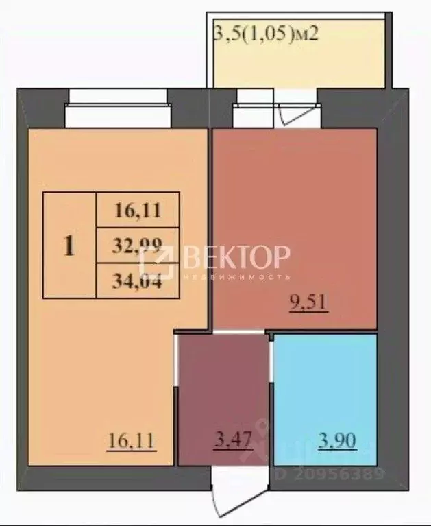 1-к кв. Ярославская область, Ярославль Ленинградский просп., 96/1 ... - Фото 2
