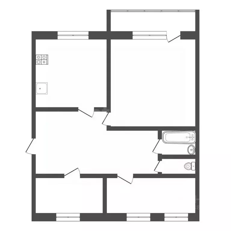 2-к кв. Тульская область, Богородицк Пушкинская ул., 19 (49.8 м) - Фото 1