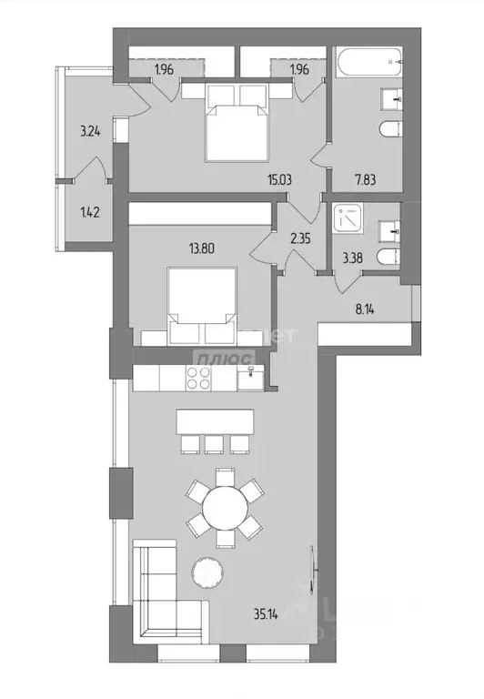 3-к кв. Башкортостан, Уфа ул. Аксакова, 18 (114.3 м) - Фото 2