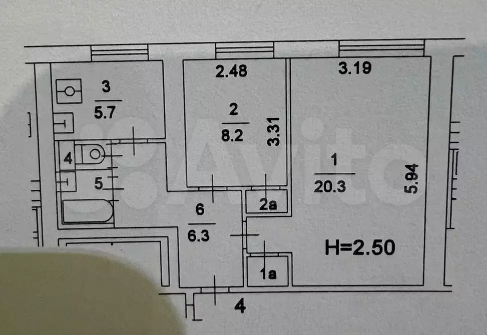 2-к. квартира, 45 м, 1/12 эт. - Фото 0