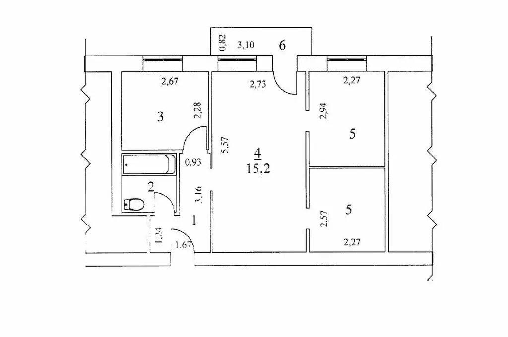 2-комнатная квартира: Балаково, улица Шевченко, 97 (40.7 м) - Фото 1