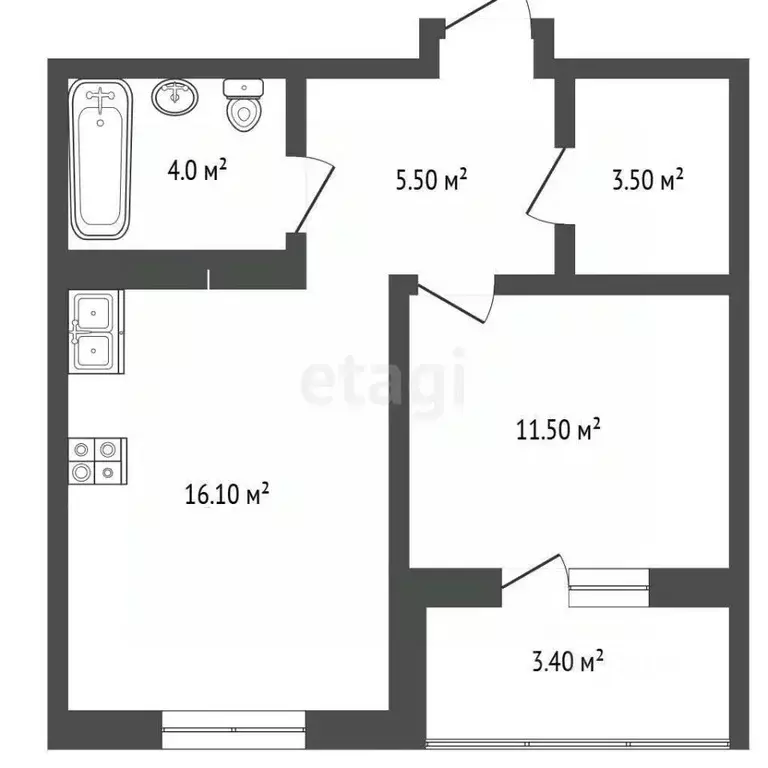 1-к кв. Омская область, Омск ул. 70 лет Октября, 3/6 (42.4 м) - Фото 1