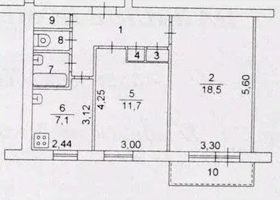 2-к кв. Челябинская область, Челябинск Комсомольский просп., 38 (48.3 ... - Фото 1