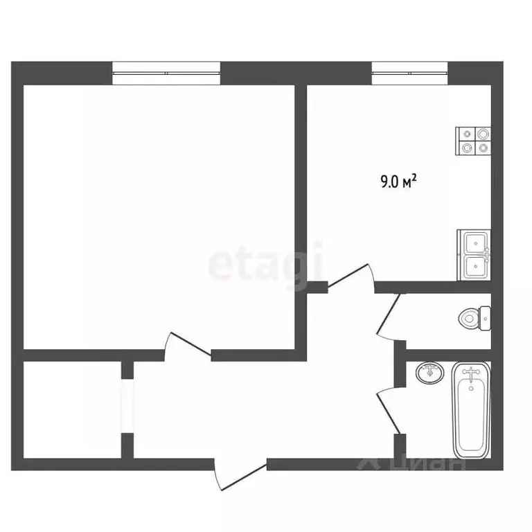 1-к кв. Владимирская область, Муром ул. Дзержинского, 10 (35.0 м) - Фото 2