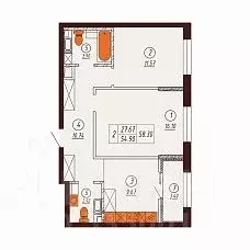 2-к кв. Оренбургская область, Оренбург Северный жилрайон, Фамильные ... - Фото 1