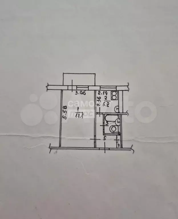 1-к. квартира, 30 м, 7/9 эт. - Фото 0
