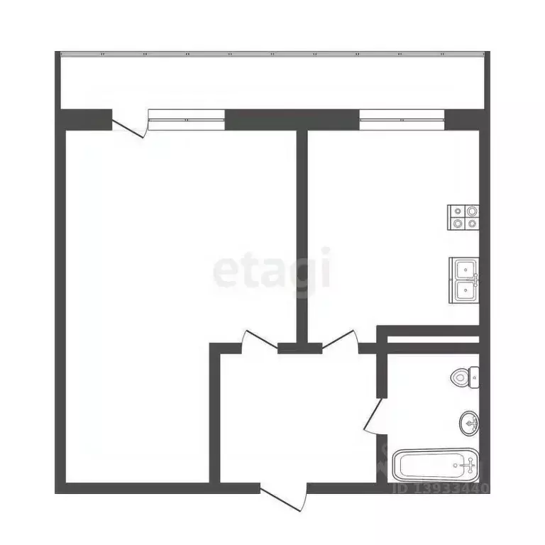 1-к кв. Тюменская область, Тюмень ул. Ю.-Р.Г. Эрвье, 10к1 (39.4 м) - Фото 2