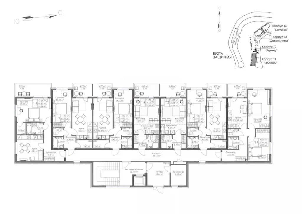 1-к кв. Ленинградская область, Выборг наб. Адмирала Чичагова, 10 ... - Фото 2