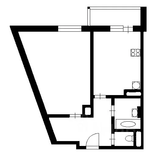 1-к кв. Санкт-Петербург ул. Есенина, 1к1 (45.9 м) - Фото 1