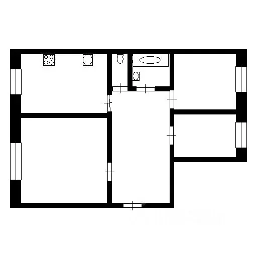 3-к кв. Нижегородская область, Выкса Центральный мкр, 10 (63.0 м) - Фото 2
