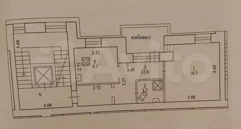 2-к. квартира, 42,1 м, 2/9 эт. - Фото 0