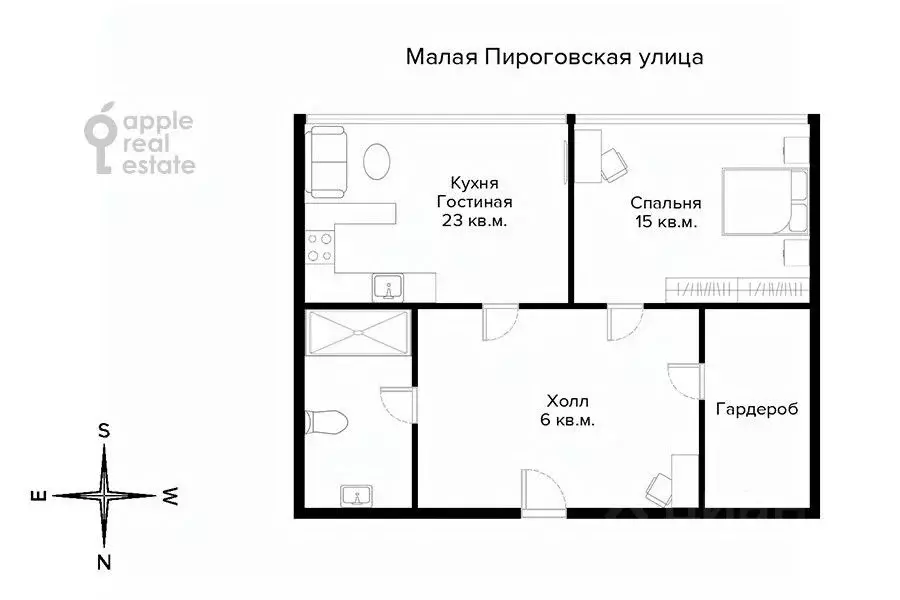 2-к кв. Москва Стремянный пер., 2 (55.0 м) - Фото 2