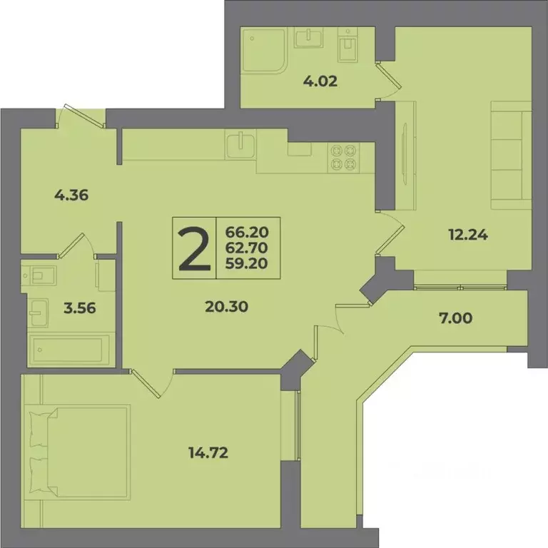 2-к кв. Калининградская область, Калининград Коммунистическая ул. ... - Фото 0