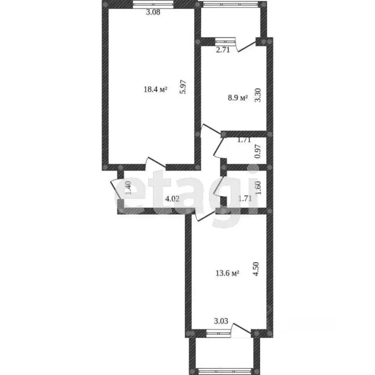 2-к кв. Белгородская область, Белгород Славянская ул., 7а (51.4 м) - Фото 2