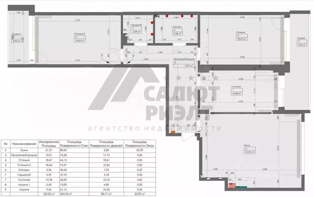 3-к кв. Калининградская область, Зеленоградск ул. Гагарина, 87 (107.3 ... - Фото 1