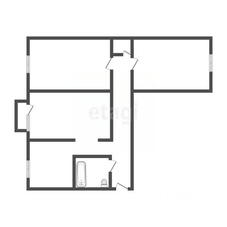 3-к кв. Иркутская область, Ангарск проезд 2-й Театральный, 3А (58.0 м) - Фото 1