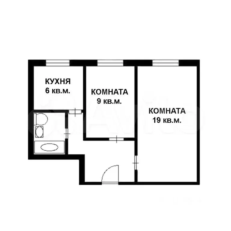 2-к. квартира, 51 м, 9/9 эт. - Фото 0