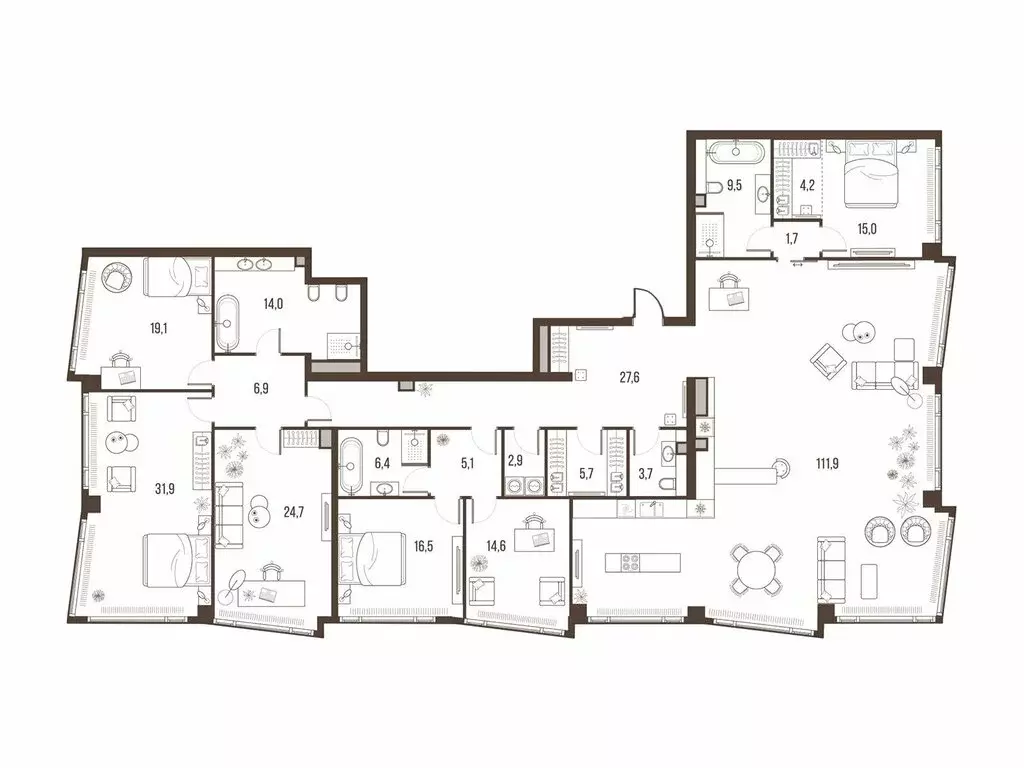 6-комнатная квартира: Москва, Летниковская улица, 11к1 (321.4 м) - Фото 0