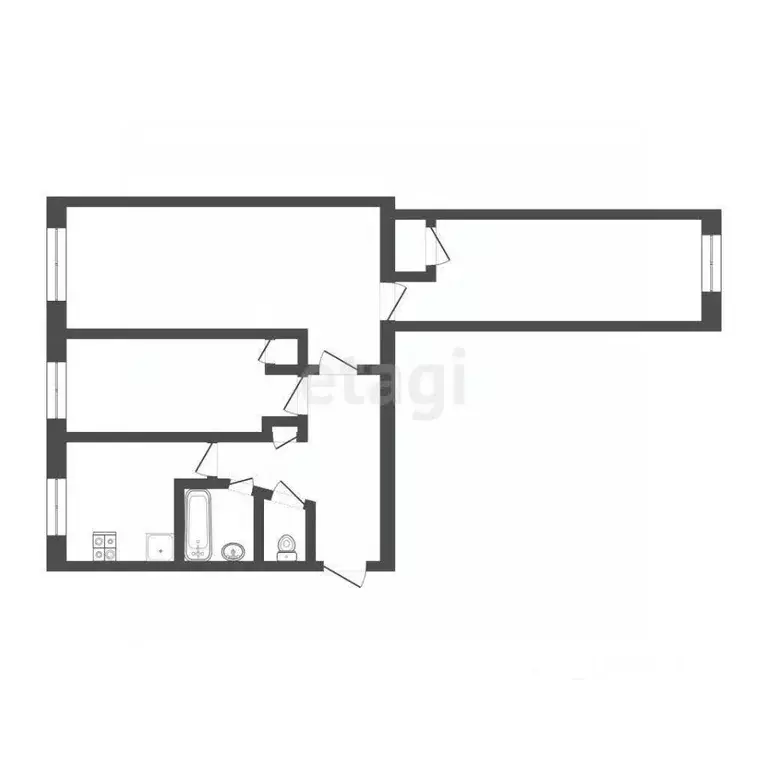 3-к кв. Смоленская область, Красный пгт ул. Глинки, 16 (58.0 м) - Фото 2