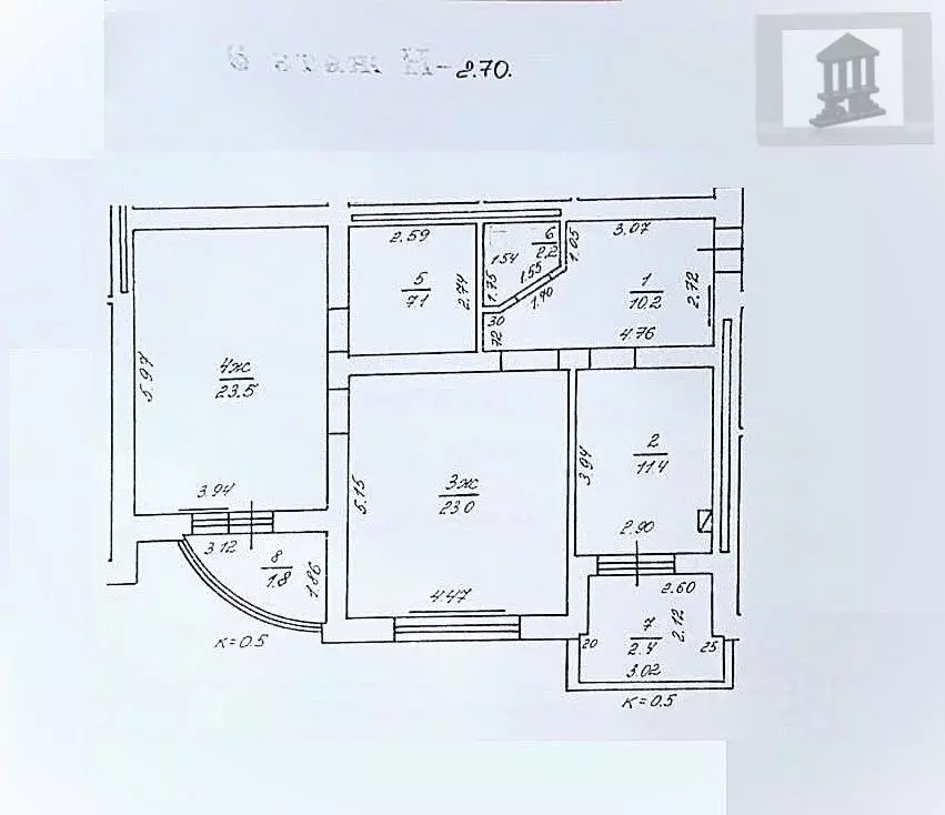 2-к кв. Калининградская область, Калининград Пражская ул., 1А (77.4 м) - Фото 2