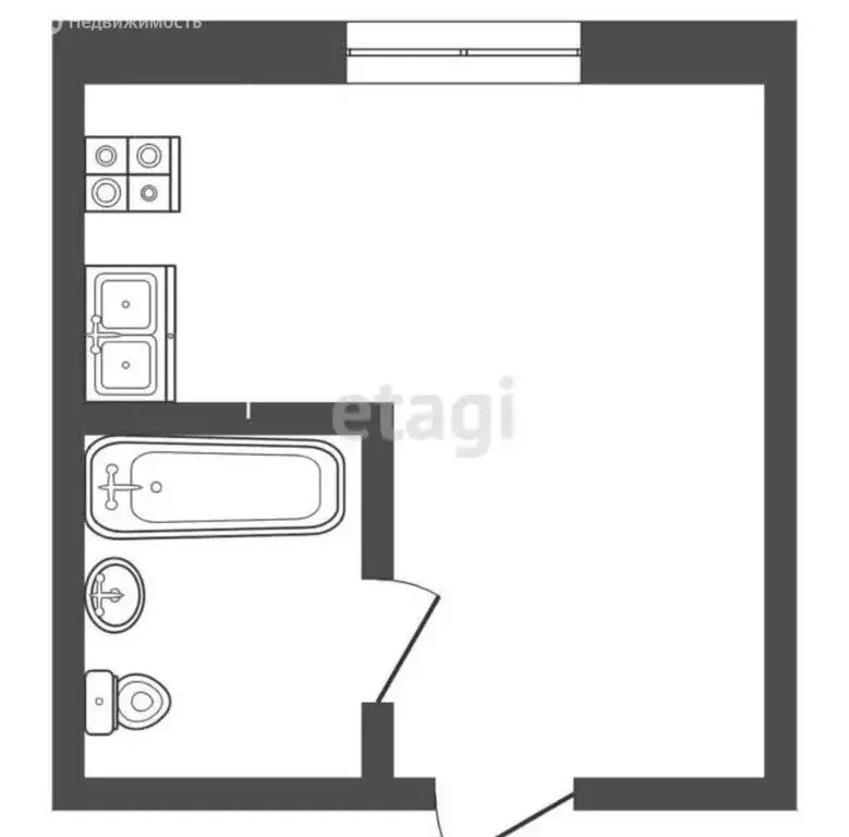 Квартира-студия: Абакан, мкр. Нижняя Согра, ул. Будённого (22 м) - Фото 0