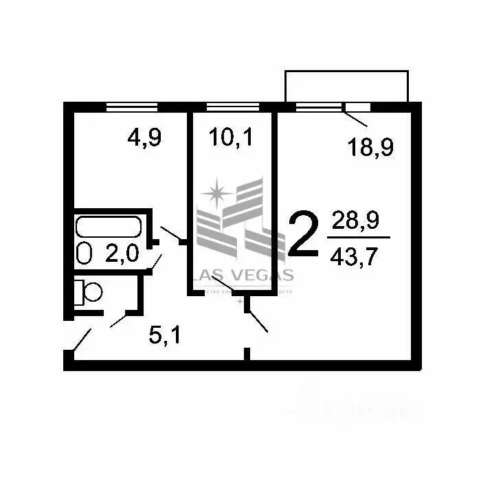 2-комнатная квартира: Москва, улица Винокурова, 16 (45 м) - Фото 0