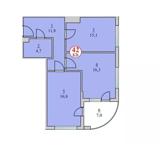 3-комнатная квартира: Ялта, улица Щорса, 10В (71.7 м) - Фото 1
