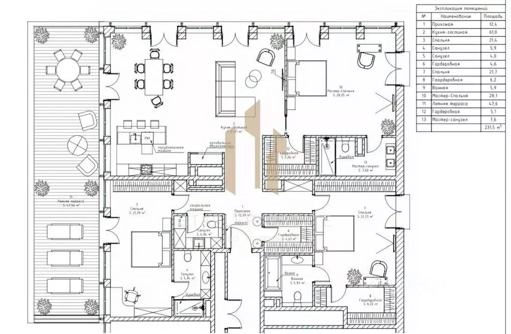 Квартира, 4 комнаты, 238 м - Фото 1